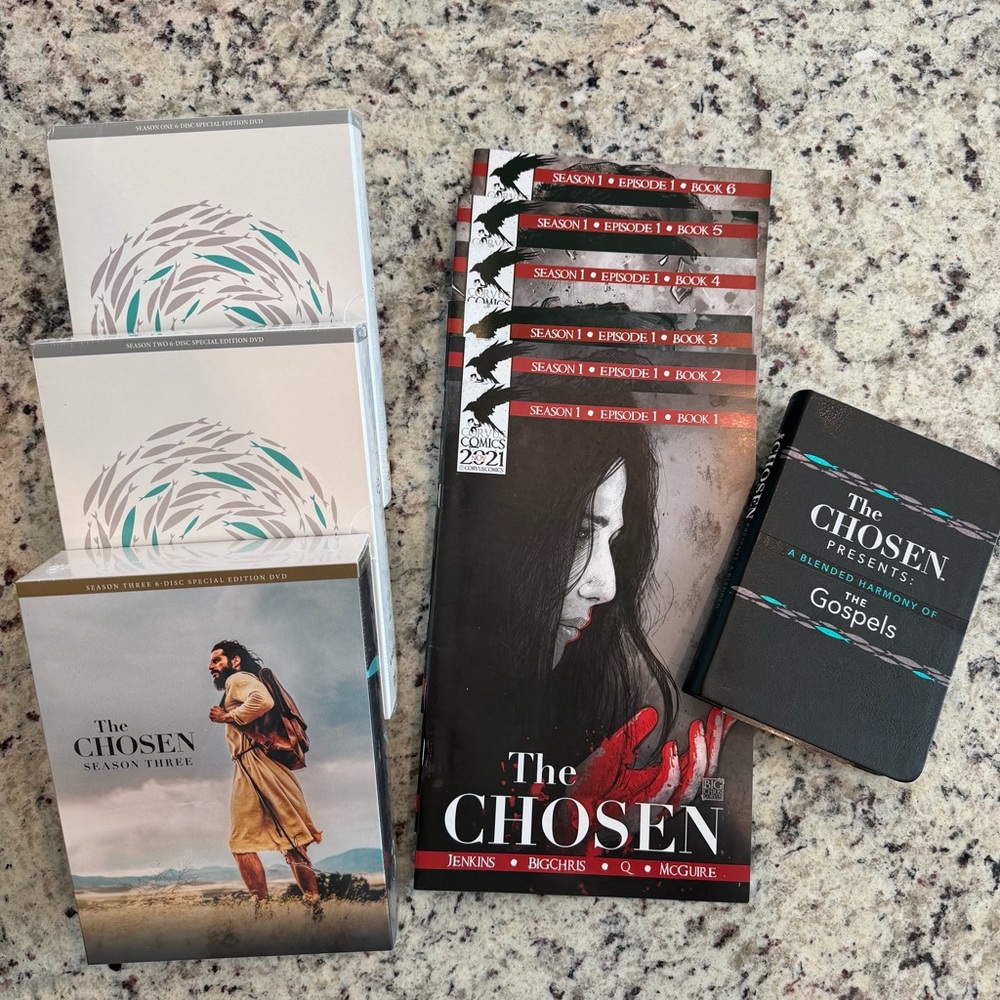 The Chosen DVD Set: Seasons 1-3 + Comic Books + A Blended Harmony of Gospels